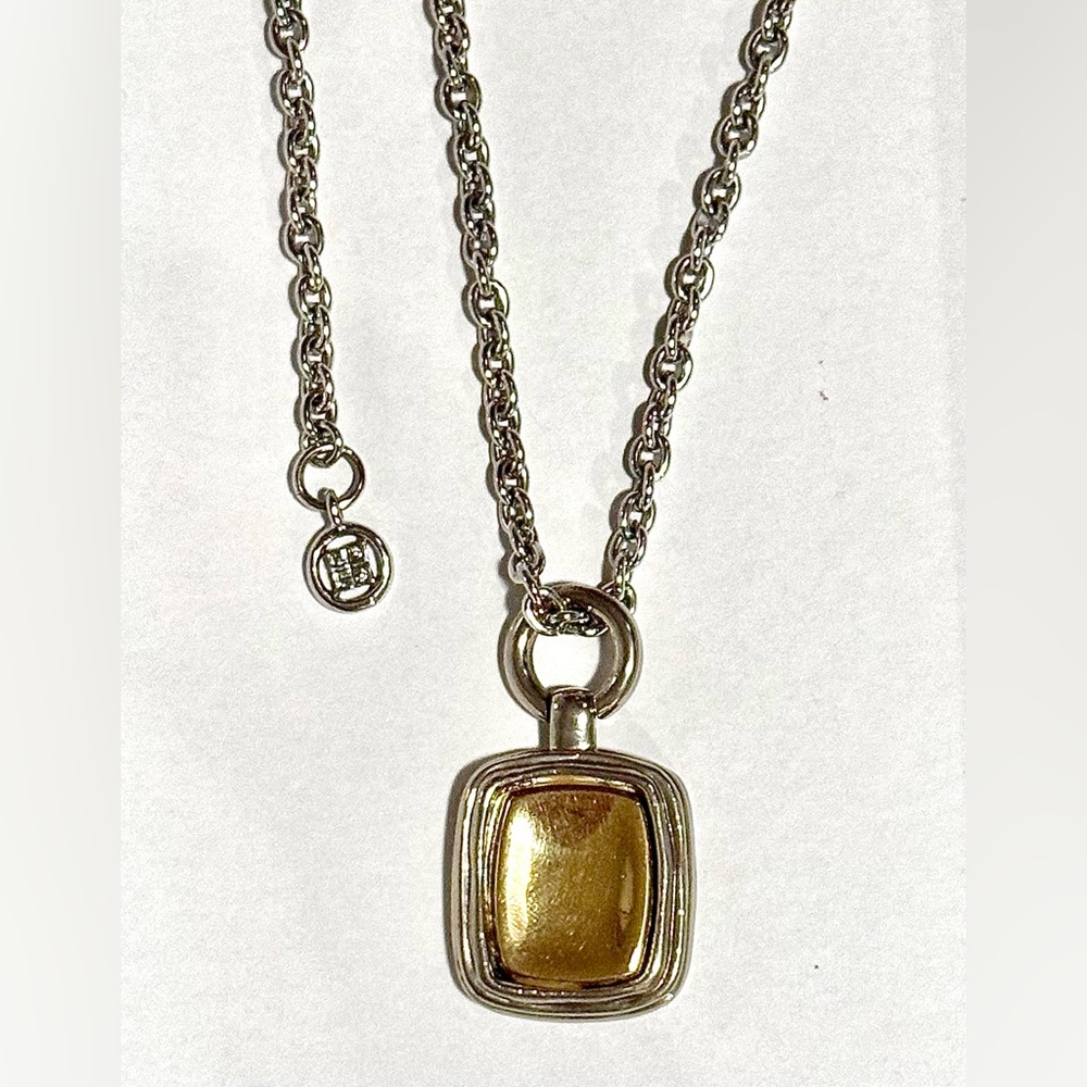 Givenchy Vintage 1990s Two Tone Pendant Necklace